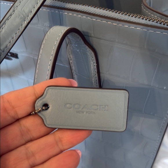 🦋Coach Blue Croc-Embossed Tote Bag🦋 - Picture 9 of 9